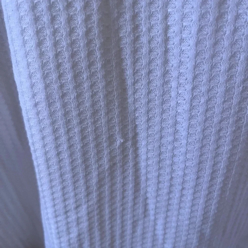 Torrid 6 waffle snap henley long sleeve t shirt bright white New with callout - Picture 4 of 6